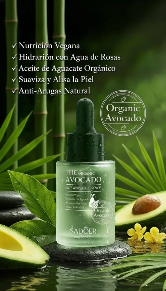 Esencia antiarrugas de aguacate orgánico