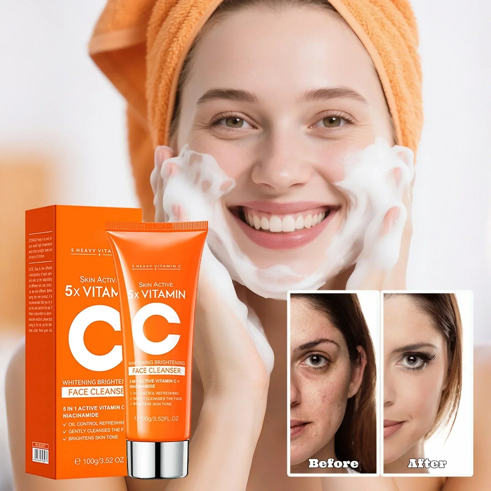 Limpiador Facial Aclarante e Iluminador con 5 Vitaminas C – 100 ml